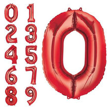 Load image into Gallery viewer, 40&quot; Red Number Balloons
