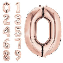 Load image into Gallery viewer, 34&quot; Rose Gold Number Balloons
